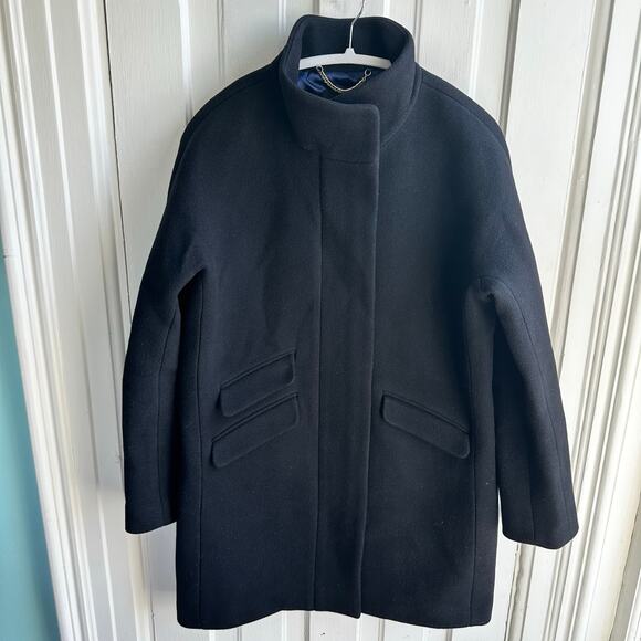 J Crew Cocoon Coat in Italian Stadium Cloth Nello Gori Wool Blend - Picture 2 of 8